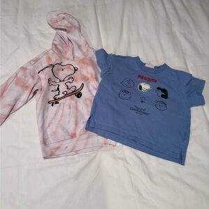 Peanuts Blue Graphic Tee and hoodies for Kids